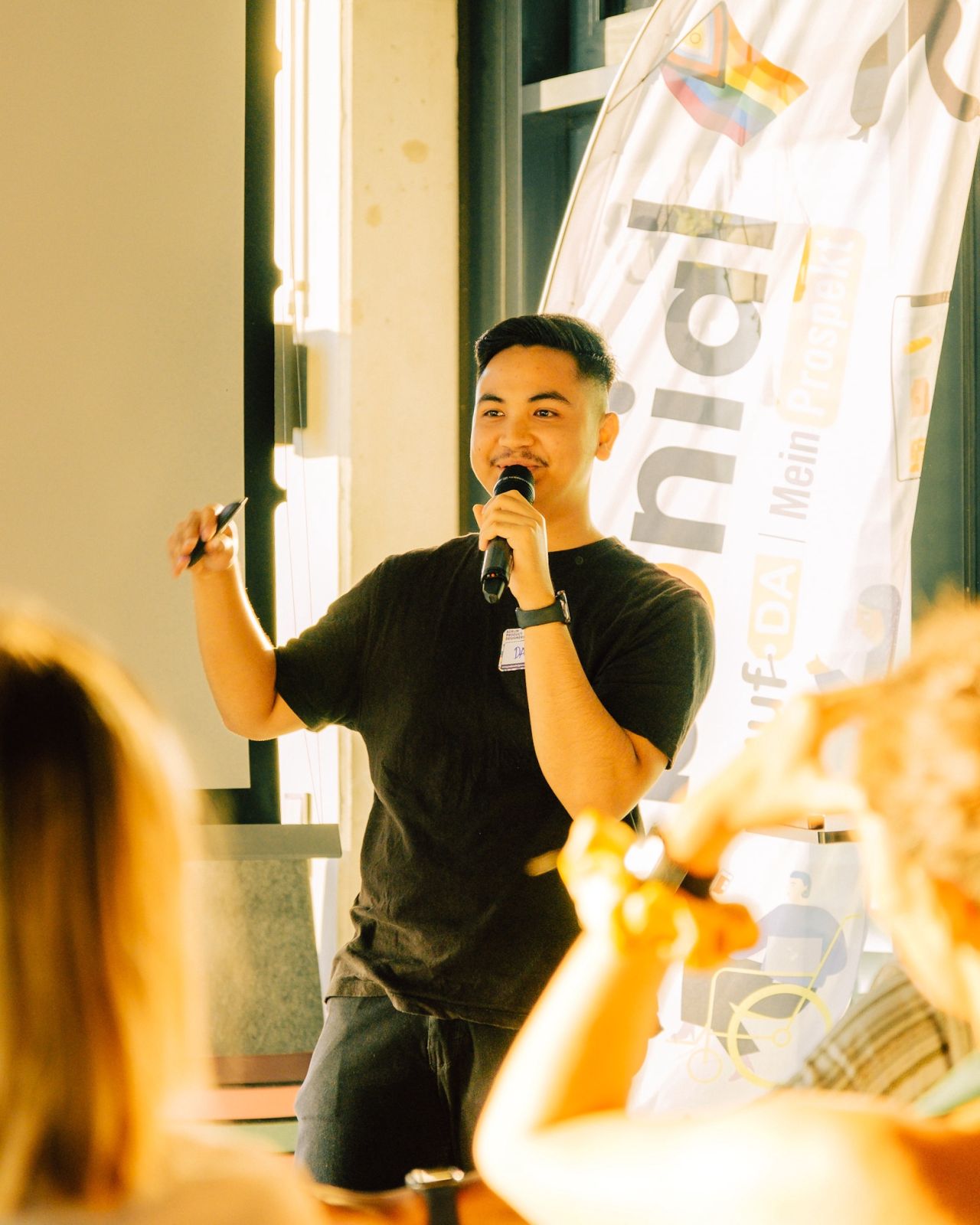 Speaking at an event in Germany